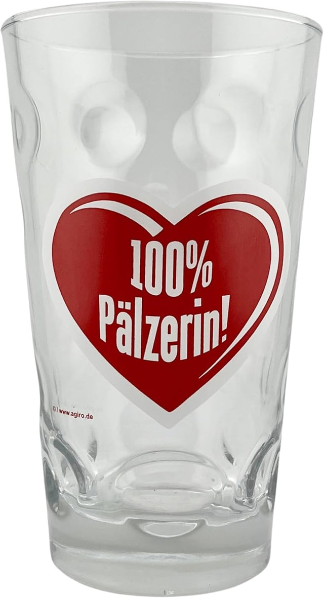 100% Pälzerin! Dubbeglas 0,5 L