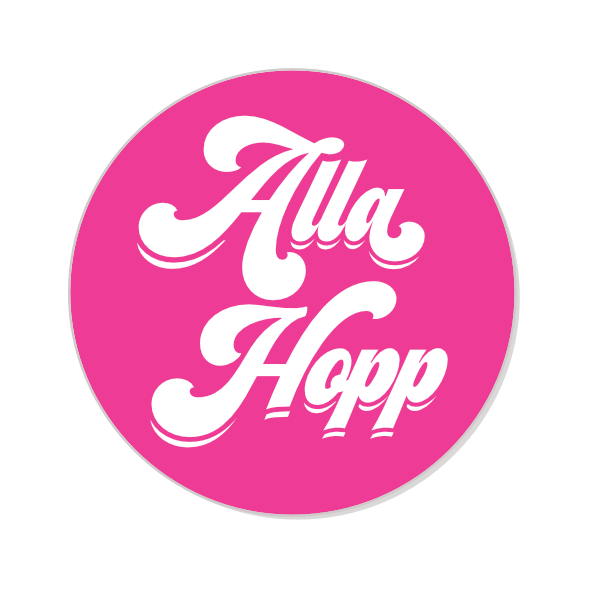 Alla Hopp Button Ø 25 mm - Pink