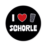 I love Dubbeglas Schorle Button Ø 25 mm, Schwarz