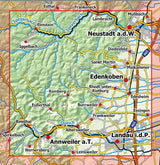 Pfälzerwald Wanderkarte Blatt 6 - Neustadt, Landau 1:25.000, Überblick