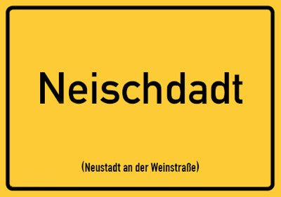 Neustadt an der Weinstraße (Neischdadt) - Ortsschild Magnet, Pfalz Shop