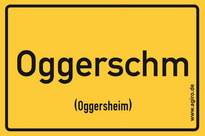 Oggersheim (Oggerschm) - Pfalz Ortsschild Magnet