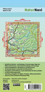 Pfälzerwald Wanderkarte Blatt 5 - Pirmasens 1:25.000, Rückseite