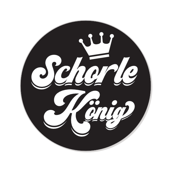 Schorle König Button Ø 25 mm, Schwarz & Weiß